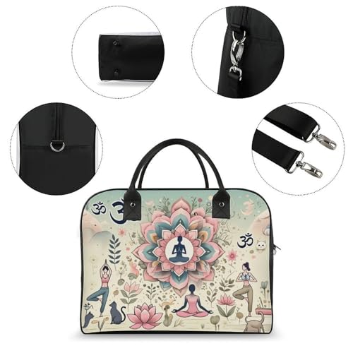 Large Capacity Travel Handbag with Zipper, Portable Nylon Crossbody Bag for Men Women Overnight Sports Gym Coastal | Portable