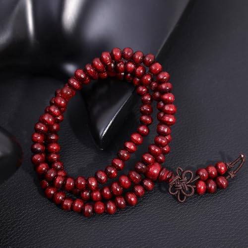 1PCS 6MM Bead Bracelets for Men and Women Unisex Mala Bracelet Beaded Tibetan Prayer Buddha Bead for Meditation - color: White