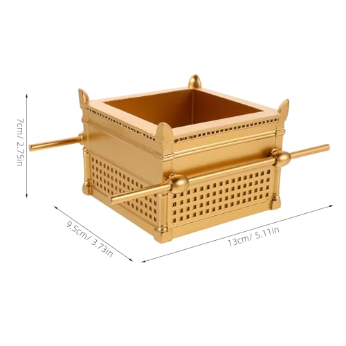 VOSAREA Religious Festival Tabletop Decoration: Golden Miniature Altar - Wealth Blessing Table Centerpiece - Fengshui Housewarming Decor - size: 13.00X9.50X7.00CM