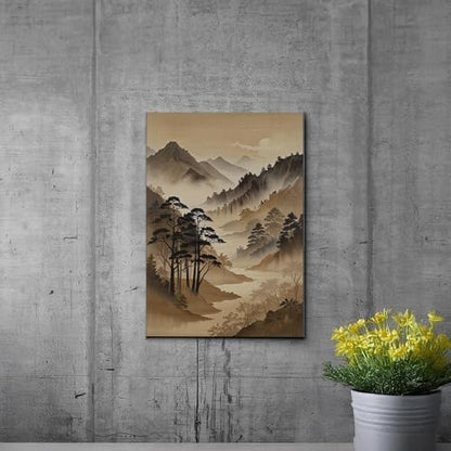 Japanese Wall Art, Minimalist Wall Art, Neutral Abstract Art, Modern Minimalist, Zen Wall Art, Zen Printed Wall Art, Japanese Art Print, Canvas, Wall