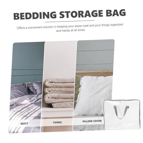 VALICLUD Pvc Polyester Storage Bag Bedding Storage Bags Handles for Closet Camping
