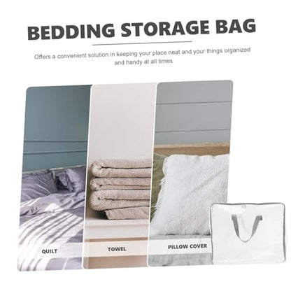 VALICLUD Pvc Polyester Storage Bag Bedding Storage Bags Handles for Closet Camping