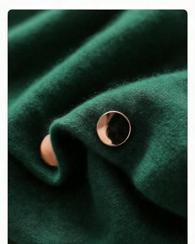 Women's Versatile Knitted Shawls Scarf Poncho Sweater Capes with Buttons Lightweight Spring Summer Fall Winter Wraps - color: Green
