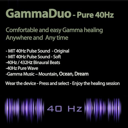 40Hz Gamma Sound Therapy Machine Gamma Audio Meditation Headset, Behind-Ear Design, USB-C Charging