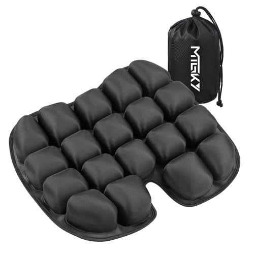 Upgrade Travel Seat Cushion for Airplane,Portable&Adjustable Air Seat Cushion,Coccyx Tailbone Pain Relief Chair Pad,Inflatable Cushion for Wheelchair, Travel,Driving,Office Work (Butterfly)