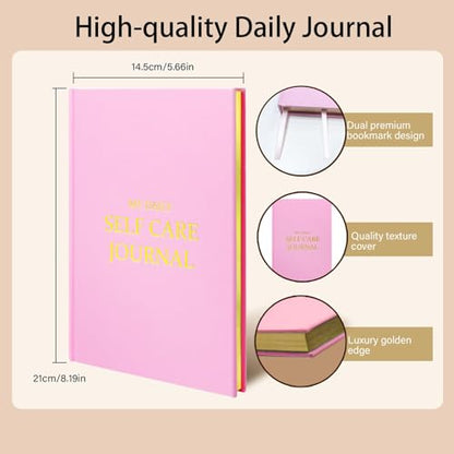 Gratitude Journal for Women & Men – Daily Mindfulness Journal with Positivity Tracker, Happiness Exercises, and Guided Reflective Writing – Self-Care Journal for Personal Growth (Pink) - color: Pink