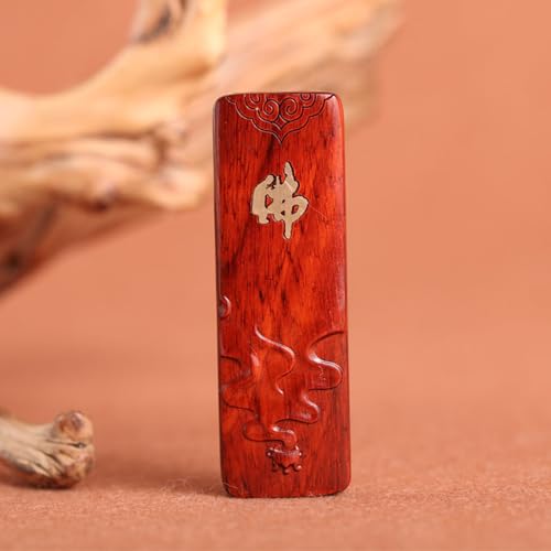 Antique Amulets Wooden Statue Accents Zen Meditation Wood Sculpture Decor for Living Room Spa Or Yoga Studio Centerpiece Books Living Room Bedroom Ornament