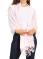 Sakkas 78" X 28" Rayon from Bamboo Soft Solid Pashmina Feel Shawl/Wrap/Stole - color: Bubblegum Pink