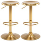 Adjustable Bar Stools Set of 2, Swivel Round Metal Airlift Barstools, Backless Counter Height Bar Chairs for Kitchen Dining Room Pub Cafe (Gold) - color: Gold, size: 2 pcs