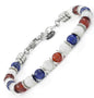 Beaded Bracelet for Men and Women – Natural Gemstone and Stainless Steel – Adjustable, Durable and Elegant – Made in Italy - color: Carnelian - Moonstone - Lapis Lazuli