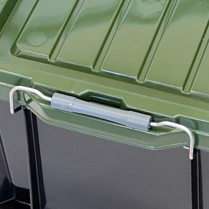 アステージ JEJ Astage Storage Box [X Series NT Box #25], Black Green, Disaster Prevention, Width 11.6 x Depth 17.3 x Height 10.2 inches (29.5 x 44 x 26 cm), Made in Japan, Stacked