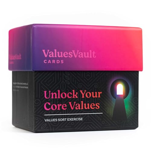 Core Values Cards Sort Deck 208 Values Cards | Therapist-Designed for Self Discovery & Personal Growth Tool