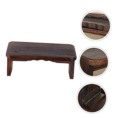 Happyyami Meditation Stool Lightweight Wooden Kneeling Bench for Home Use Non- Design for Zen Practice for Travel for Living Room Bedroom