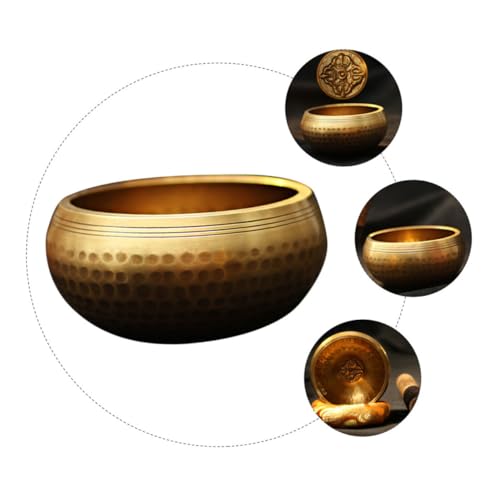 Beaupretty Tibetan Singing Bowl Set Meditation Sound Bowl with Striker and Cushion for Healing Yoga Mindfulness Relaxation Spiritual Gifts for Meditation Lovers