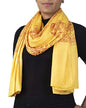 Yoga Scarf Meditation Shawl Large Wrap Hindu Prayer Stole OM Ganesha print - color: Yellow