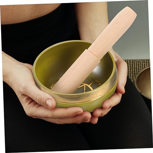 Yoga Meditation Copper Chime Himalayan Singing Bowl Tibetan Bowl Stick Decorative Sound for Zen Meditation