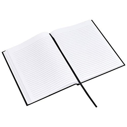 Amazon Basics Professional Hardcover Writing Journal for Journaling and Note Taking, Sturdy, Perforated Pages, 10.5 x 7.5 inches, Black, 2-Pack
