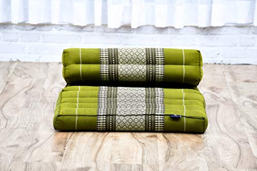 Leewadee Foldable Floor Mattress – 2 in 1 Floor Meditation Mat for Yoga and Relaxation, Seating Futon with Kapok - color: Sf17 - Green