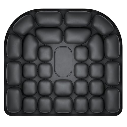 masteymoh Travel Cushion for Airplane Seat 18x17-Inch Inflatable Seat Cushion, Car Sitting Pad, Office Chair Cushion, Portable Flight Pillow, Inflatable Travel Pillow, Tailbone & Back Support Cushion