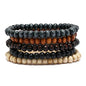 Gothic Bracelet Adjustable Punk Braided Leather Multilayer Grunge Set Bracelets Emo Metal Cuff Wrap Bangles Meaningful Gift - color: J-BZ-38