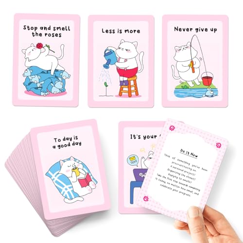 99FOX You are Pawsome Oracle Card Decks for Adults Teens Cat Inspiration Motivational Tabletop Game