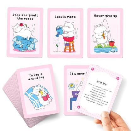 99FOX You are Pawsome Oracle Card Decks for Adults Teens Cat Inspiration Motivational Tabletop Game