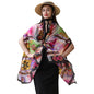 100% Mulberry Extra Large Silk Pashmina Scarf Shawls And Wraps For Women Evening Dress Summer Travel Floral Blanket - color: 72 Multicolor