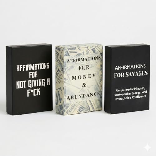 Isaac Liev 3-Pack Positive Daily Affirmation Cards For Men and Women Success, Motivational Card, Empowerment, Inspiration mindset Gifts - style: 3-PACK BUNDLE ,Birthday, 52 Reasons & Richest Affirmation