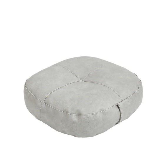 Premium PU Leather Meditation, Adjustable Height and Firmness,Floor-Safe Hidden Zipper, Odor-Free Soft Skin Feel (Light Gray,Side Length 40 * Height 10cm) - color: Light Gray, size: Side length 40 * height 10cm