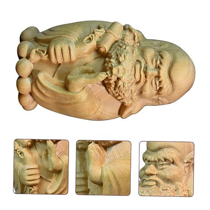ORFOFE Buddha Garden Statue Stylish Wooden Decor Japanese Style Home Adornment Tabletop Craft
