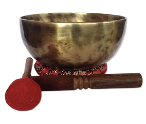 Antique Color Tibetan Handmade Meditation Singing Bowl Sets by Nepalese Handicraft Zone 7.5"
