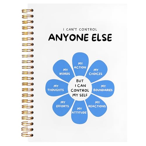 BearCake Notebook Journal, Blue Floral Notebook for Women,Journal for Women, Aesthetic Office Supplies Hardcover Spiral Notebook 5.5x8.3 640 - color: pattern-cactus blue