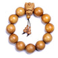Zen Dear Natural Golden Sandalwood Mexican Bocote Mala Prayer Bead Bracelet Link Wrist Necklace Mala Beads - style: 20mm 12 beads Long's Head
