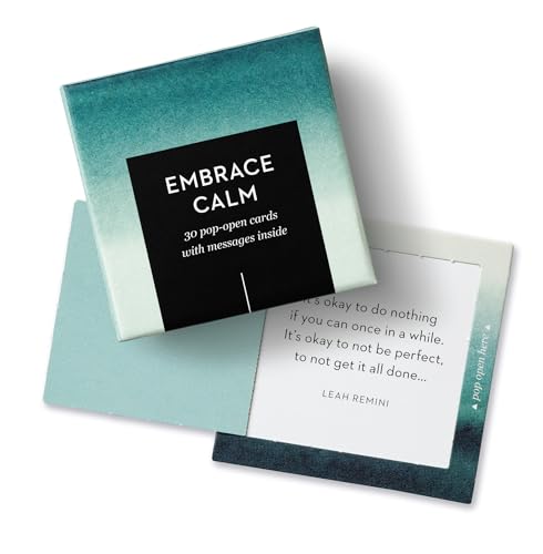 Compendium ThoughtFulls Pop-Open Cards — 4-Pack of Embrace Calm, Mindfulness, Live with Intention, Grateful – 120 Pop-Open Cards, Each with a Different Message Inside - color: Calm, Mindfulness, Intention, Grateful