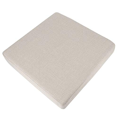 Square Soft Yoga Floor Cushion, Removable Washable Meditation Mat Cushion, 15.7x15.7x2.4 Inch - Eco - Friendly Material, Comfortable Sitting, Ideal for Meditation and Floor Seati (Length 40* Width - color: Square Linen Beige