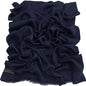 CJ Apparel Solid Color Fringe Design Fringe Shawl Scarf Wrap Stole Throw Head Wrap Pashmina Gift Hand Made in Nepal New - color: Dark Blue Fc1030