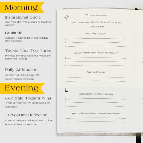 The Original Gratitude Journal - 5 Minute Gratitude Practice with Inspiring Prompts & Quotes for Mindfulness, Reflection & Personal Growth 2026 - Wellness Journal for Men & Women - color: Beige