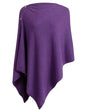 PULI Women's Versatile Knitted Shawls Scarf Poncho Sweater with Buttons Lightweight Spring Summer Fall Wraps - color: A-purple