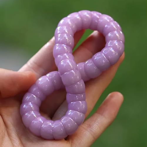 Natural Bodhi Seed Bracelets Anxiety Fidget Bracelets Anxiety Relief Items Protection Healing Stretch Bodhi Fidget Bracelet for Women Men - color: A3:Purple