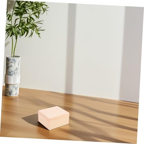 Veemoon Unfinished Wooden Storage Box with Lid Elegant Memory Keepsake Organizer for Home Office Item Storage Multifunctional Wooden Container for Jewelry Trinkets