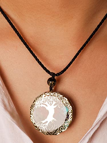 MINACHI Orgone Necklace, 7 Chakra Stone Orgonite Pendant for Spiritual Healing and Positive Energy Meditation - color: Tree of Life