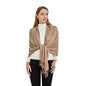 Soft Silky Pashmina Shawl Wraps Solid Colors Scarf for Wedding Evening Dresses - color: E-camel