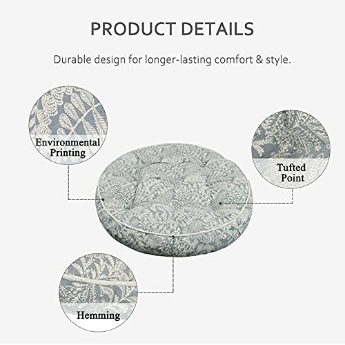 SRHWBF Meditation Cushion 23inch Round Floor Pillow Large Floor Cushion Yoga Cushion Cotton Linen Cushion for Indoors and Outdoors Terrace