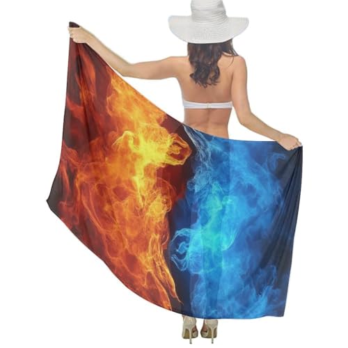 Fashion Travel Swimwear Bikini Wrap All Seasons Chiffon Scarf Beach Yarn Shawl - color: Color974