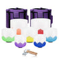 432hz Crystal Singing Bowl Healing 6-12inch Set of 7 Lotus for Meditation Yoga Heart Chakra Singing Bowls Heavy Duty Carrying Case Rubber Mallet Suede Striker - color: Lotus 7 Color