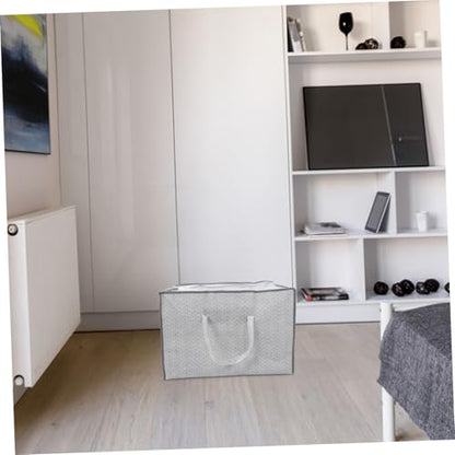 Vaguelly Large Capacity Foldable Storage Bag Organizer for Clothes and Blankets Heavy-Duty Fabric Zipper for Closet Organization and Moving Supplies