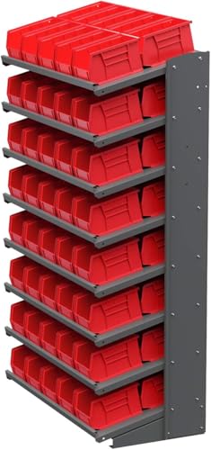 Akro-Mils 30237 AkroBins Plastic Storage Bins, Space-Saving Stackable Bins for Garage, Pantry, Craft Organization, 9" x 6" x 5", Black, 12-Pack - color: Black