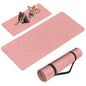 Large Yoga Mat Thick, 76"x32"x0.31"Wide POE Exercise Mat with Non-Slip Surface & Carry Strap, Anti-Tear Workout Mat for Yoga, Pilates, Fitness - color: Peach pink