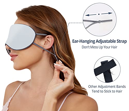 Sleeping Mask 2 Pack, Warm, Cool Double-Sided Use of Sleep Mask, Super Soft Blindfold with Adjustable Strap, Block Out Light, Comfort Sleep Eye Mask for Travel Meditation Nap - color: Blue/Pink + Purple/Pink