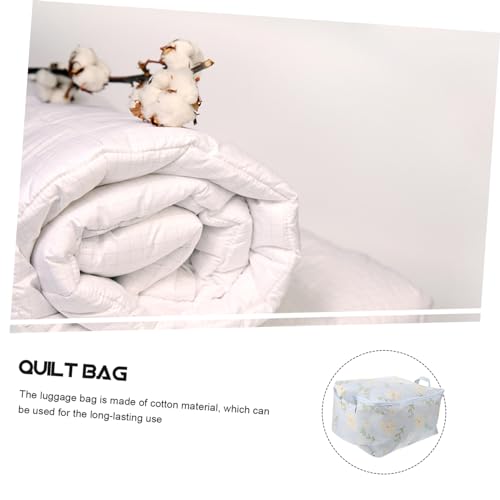 Multipurpose Storage Bag Quilt Storage Bag for Bedroom Clothes Organizer Cotton Material Easy to Carry Handles Wide Application for Luggage and Clothing